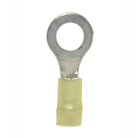 Hillsdale Terminal Ring Terminal, 5/16 in Stud Size, 10 AWG, 600 V, Nylon Insulated, 500 PK 30250